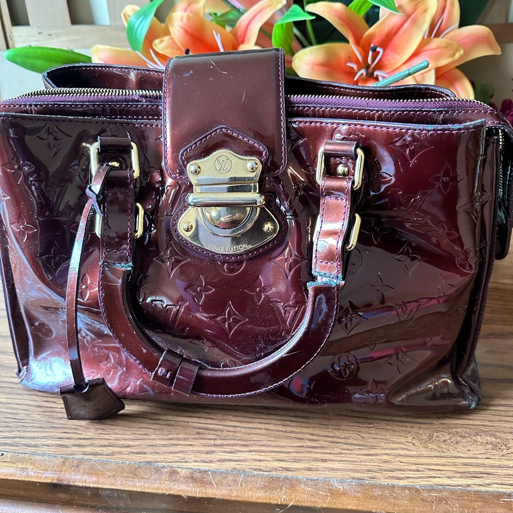 Louis Vuitton Melrose Rouge Vernis Satchel with Iconic Monogram. Originally$3800